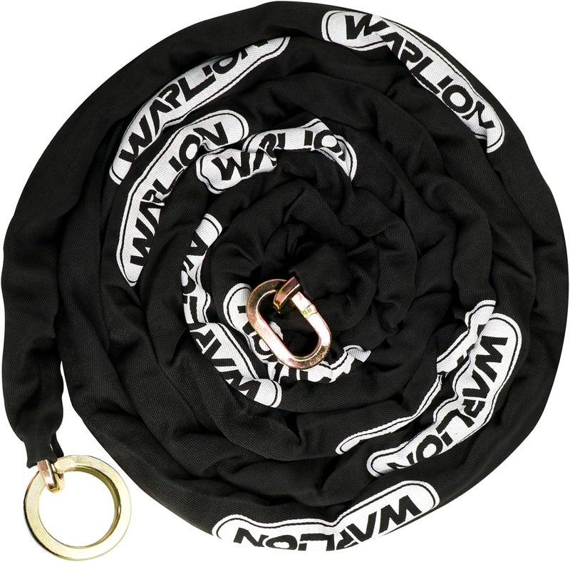 WARLION Heavy Duty Security Chain, 15ft x 3/8in Thick, Anti-Theft & Cut-Proof Motorcycle Chain with Cinch Ring - Secure Generators, Ebikes, & 2-Wheeled Vehicles - Image 1